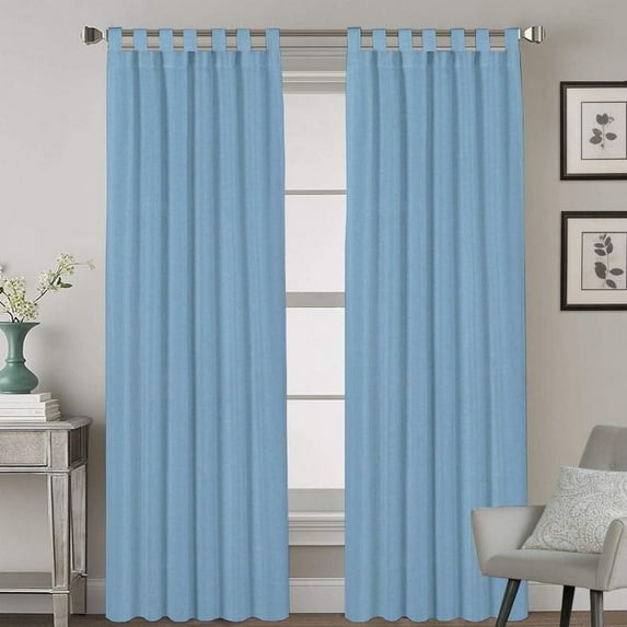 Kotton Culture Tab Top Semi Blackout Curtains Thermal Insulated Room Darkening Window Treatment Panels for Living Room, Patio Door, Bedroom (2 Panels, 70x63, White)