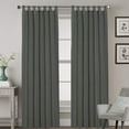 thumbnail image 1 of Kotton Culture Tab Top Semi Blackout Curtains Thermal Insulated Room Darkening Window Treatment Panels for Living Room, Patio Door, Bedroom (2 Panels, Custom ,Dark Grey), 1 of 9