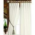 thumbnail image 1 of Kotton Culture Triple Pleated Blackout Curtains for Traverse Rod Room Darkening Thermal Insulated Window Curtains for Bedroom, Patio Door, Room Divider W(35"+35") L72 (2 Panels, Ivory), 1 of 8