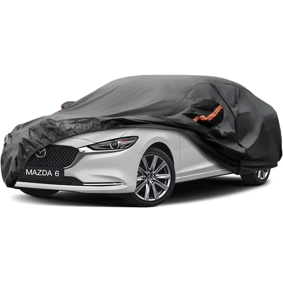 KouKou 7 Layers Car Cover Custom Fit Mazda 6 Sedan (2012-2022) Waterproof All Weather for Automobiles, Full Exterior Covers Sun Rain Protection UV Protection Deliver About 3-10 Days