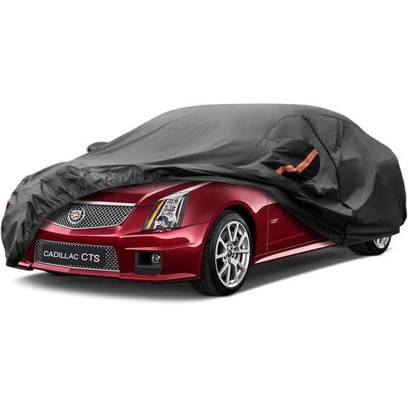 KouKou 7 Layers Sedan Car Cover Custom Fit Cadillac CTS (2003-2014) Waterproof All Weather for Automobiles, Full Exterior Covers Sun Rain Protection UV Protection Deliver About 3-10 Days