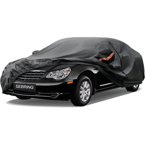 KouKou 7 Layers Sedan Car Cover Custom Fit Chrysler Sebring (1994-2011) Waterproof All Weather for Automobiles, Full Exterior Covers Sun Rain Protection UV Protection Deliver About 3-10 Days