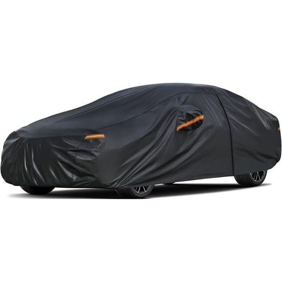 KouKou 7 Layers Sedan Car Cover Custom Fit Tesla Model 3 (2017-2022) Waterproof All Weather for Automobiles, Full Exterior Covers Sun Rain Protection UV Protection Deliver About 3-10 Days