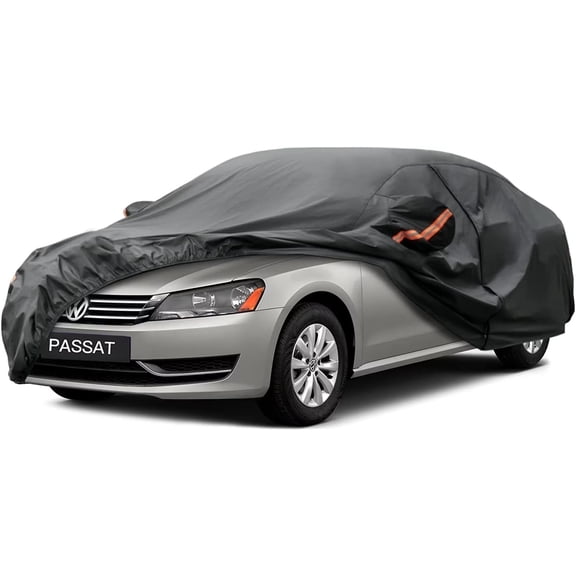 KouKou 7 Layers Sedan Car Cover Custom Fit Volkswagen Passat (1996-2022) Waterproof All Weather for Automobiles, Full Exterior Covers Sun Rain Protection UV Protection Deliver About 3-10 Days