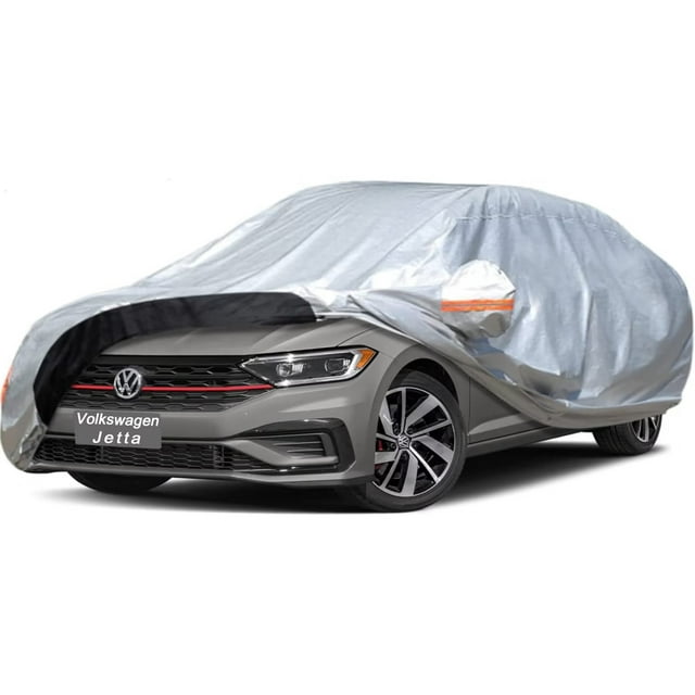 KouKou Car Cover Custom Fit Volkswagen Jetta from 1998 to 2022, Oxford Full Exterior Cover Waterproof All Weather, Silver