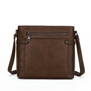 KOULI BUIR Crossbody Purses for Women PU Leather Shoulder Bags Multi Pocket Medium Cross Over Bag