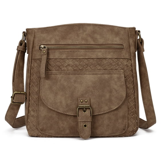 KouLi Buir Crossbody Purses for Women PU Leather Shoulder Handbags Sling Bag Crossboby Bags Medium Multi Pockets