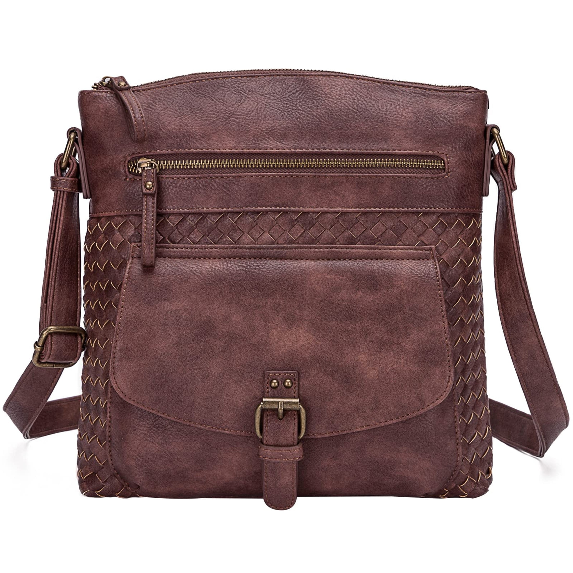KouLi Buir Large Crossbody Bags for Women Straw Weaving Design PU — free download
