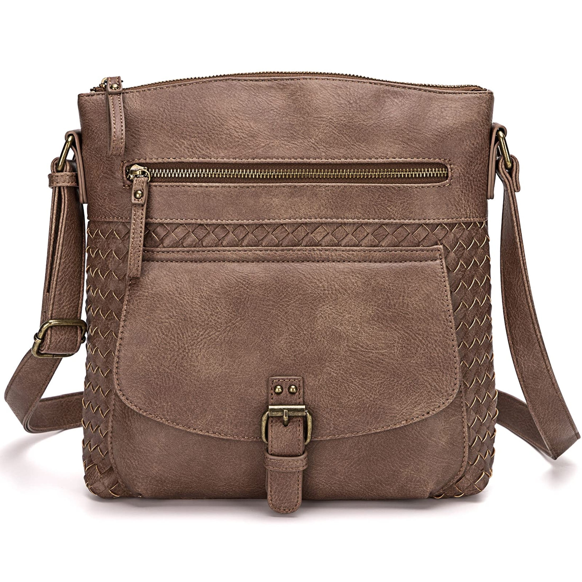KouLi Buir Large Crossbody Bags for Women Straw Weaving Design PU — free download