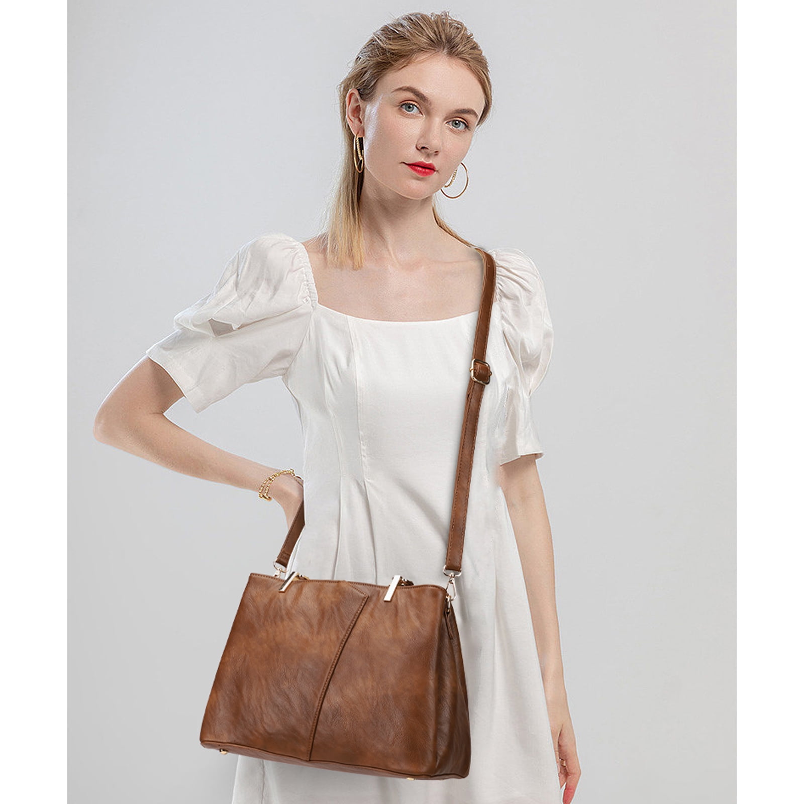 QsirBC Foods Lemon Print Tote Bag For Women - Large Shoulder Bag With Zipper Pocket-976777