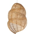thumbnail image 1 of Kouboo Wicker Coiled Shell Pendant Lamp, Rattan Pendant Lights, Hanging Ceiling Light Fixture, Hand Woven Wicker Lamp, Chandelier For Island Living Room, Natural Brown, 1 of 7