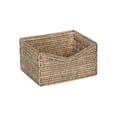 thumbnail image 1 of Kouboo La Jolla Rattan Organizing & Shelf Basket, Woven Baskets For Shelves, Foldable Cube Storage Baskets Bins, Pantry, Black Wash, 1 of 6