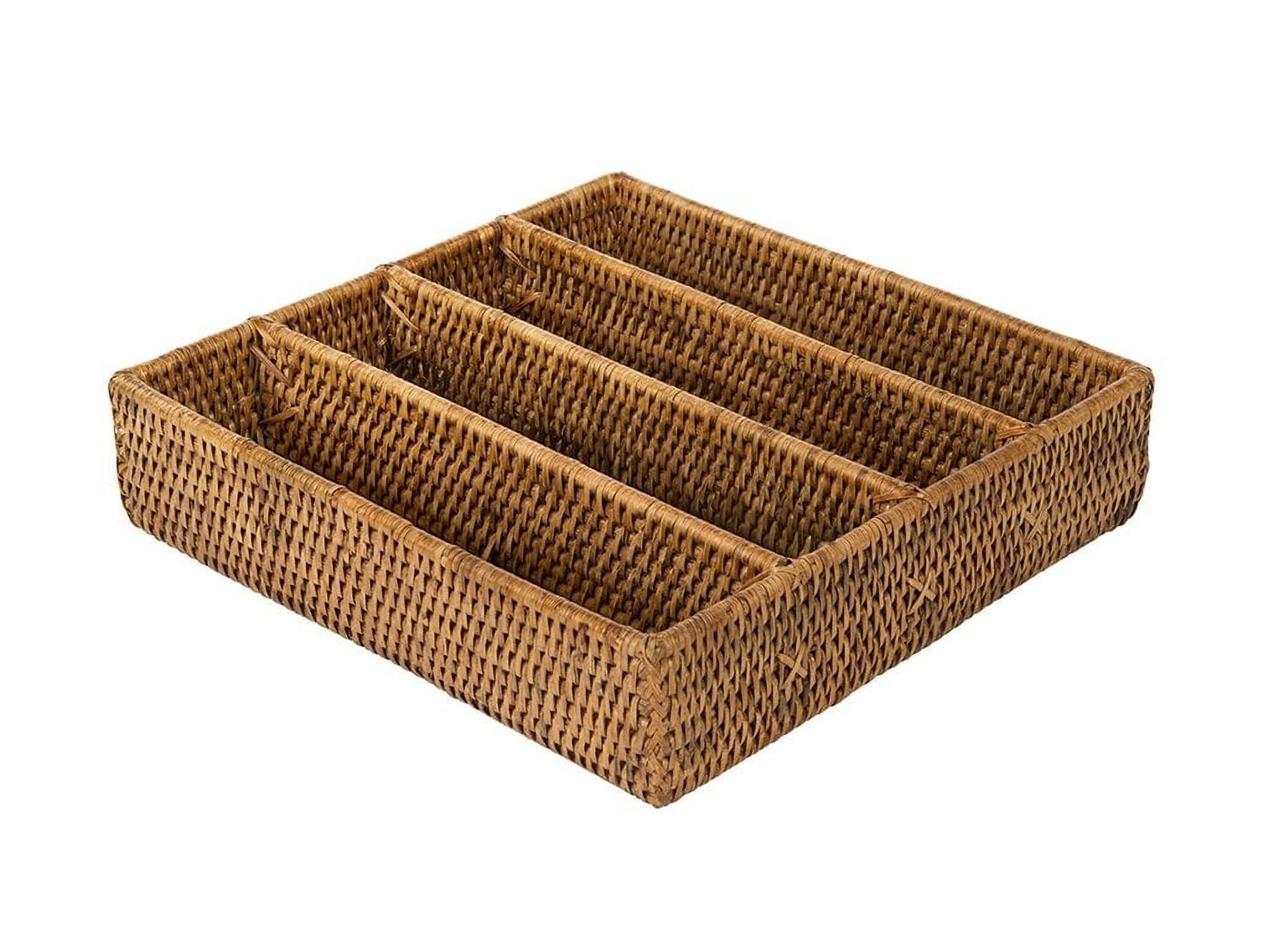 KOUBOO La Jolla Rattan Silverware Tray - Thumbnail 3