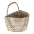 thumbnail image 1 of Kouboo La Jolla Rattan Wall Basket with Handle, Basket Bin for Storage Organize for Home, Office Bedroom, Plants, Small / White Wash, 1 of 8