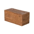 thumbnail image 1 of Kouboo La Jolla Rectangular Rattan Storage Basket with Lid, Honey Brown, 1 of 6