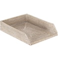 thumbnail image 1 of Kouboo La Jolla Stackable Letter Tray For Papers, Magazines, Holder File Tray Organizer For Desk Magazine Office Paper Organizer And Storage, White Wash, 1 of 3