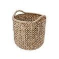 thumbnail image 1 of Kouboo Large Handwoven Decorative Storage Basket In Twisted Sea Grass With Handles, Circle-Shaped Basket Bin For Storage In Entryway, Organizing Basket For Laundry, Natural, 1 of 5