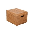 thumbnail image 1 of KOUBOO La Jolla Rattan Box Basket - Wicker Storage Basket with Lid, Decorative Storage , Toy Box, Laundry Hamper, Kitchen  Living Room Storage Bin, Honey-Brown, 1 of 19