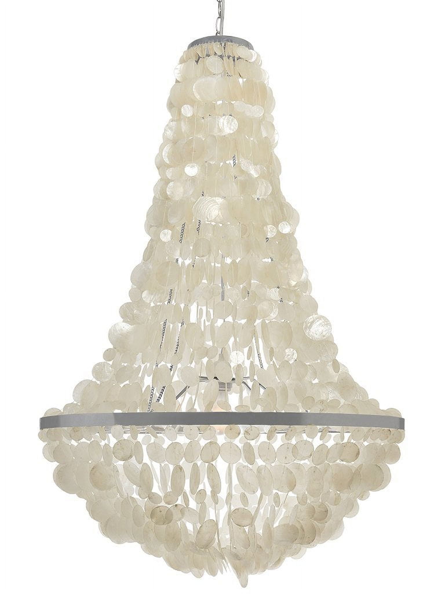Kouboo Manor Capiz Seashell Chandelier, Modern Beach ThemePendant Lamp ...