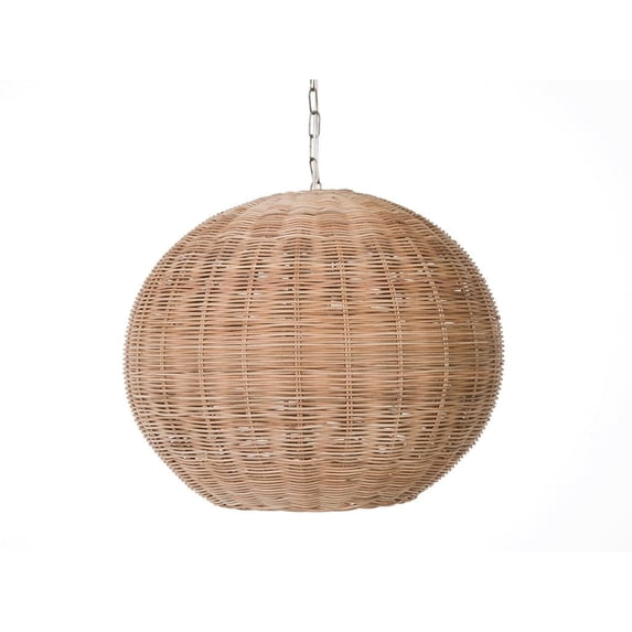 Kouboo Panay Tropical Adjustable Height Incandescent Natural Ball Pendant Lights Globe