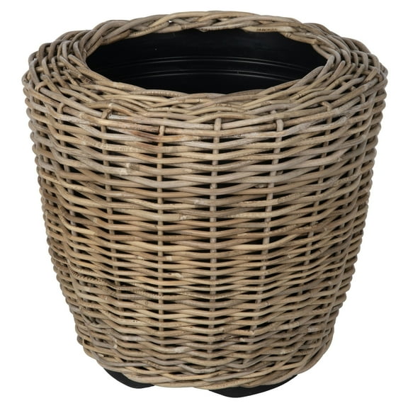 Kouboo Rattan Kobo Indoor & Outdoor Jar Planter Basket with Plastic Pot, Baskets for Indoor Plants and Outdoor Plants