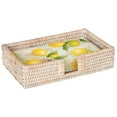 thumbnail image 1 of Kouboo Rattan La Jolla Rectangular Dinner Napkin And Guest Towel Holder, Wicker Napkin Tray, Woven Guest Towel Holder For Kitchen, Bathroom, White Wash, 1 of 3
