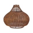 thumbnail image 1 of Kouboo Wicker Pear Shaped Pendant Lamp, Light Fixture Pendant, Light, Chandelier for Dining Room Kitchen, Rustic Brown, 1 of 6