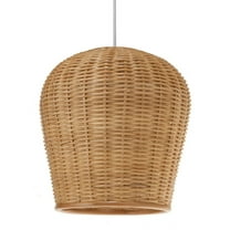 Kouboo Wicker Pod Pendant Lamp, Hanging Lamp Shades For Pendant, Floor, Table, and Wall Lamps Boho Wicker Light, Natural
