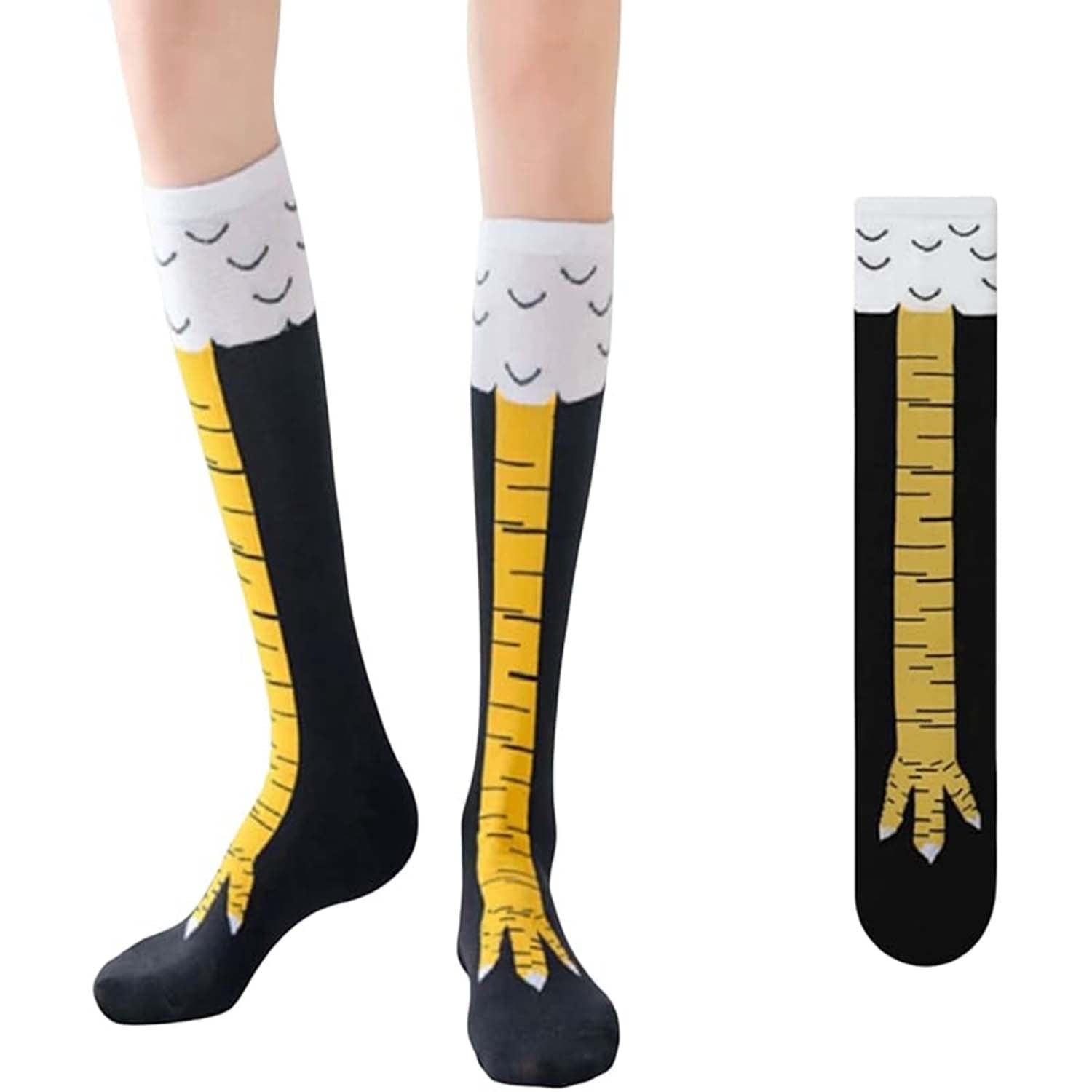 Koudindg Chicken Leg Socks, 50cm Long Funny Novelty Cotton Pattern ...