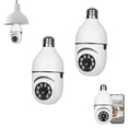 thumbnail image 1 of Koudindg E27 Light Bulb Security Camera HD Wireless 5GHz/2.4GHz WiFi 360° View with Motion Detection, 1 of 8