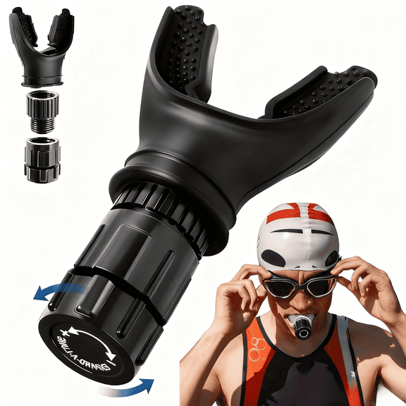 Koudindg Portable Breathing Trainer with Adjustable Resistance Fitness Device for Enhanced Lung Strength and Endurance, Easy-to-Clean(Black 1 PCS)