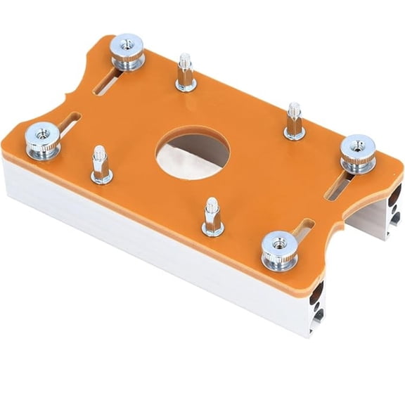 Koudindg Router Slotting Locator, 2 in 1 Adjustable Joinery Positioning Tool for Woodworking Fastener Installation Aluminum Alloy Transparent Cover 65mm