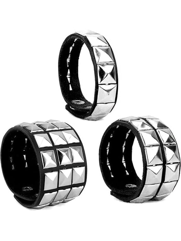 Studded Bracelet, Punk Emo Goth Bracelets, Studded Arm Band, 80s Cuff Wristband Rock Punk Gothic Accessories Rivets Leather Bracelet