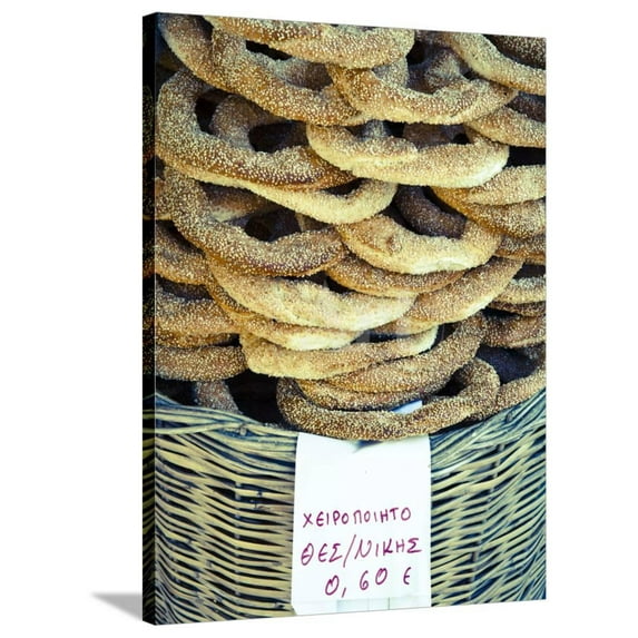 Koulouria Greek Sesame Bread Rings, Syntagma District, Athens, Greece, World Culture Stretched Canvas Wall Art by Doug Pearson Sold by Art.Com