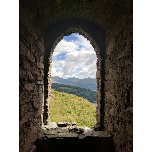Koumu Inveraray View Scotland Highlands Window Building Photo Extra Large Art Print Wall Mural Poster Premium XL