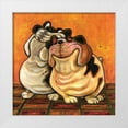 thumbnail image 1 of Kourosh 26x26 White Modern Wood Framed Museum Art Print Titled - Bulldogs in Love, 1 of 4