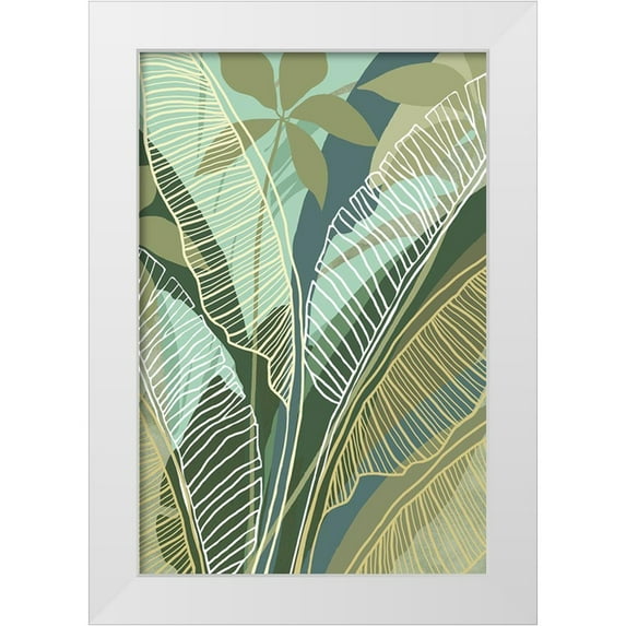 Kouta, Flora 11x14 White Modern Wood Framed Museum Art Print Titled - Tropical Botanical I