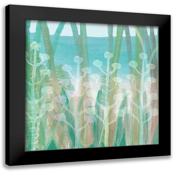 Kouta, Flora 12x12 Black Modern Framed Museum Art Print Titled - Beach Reeds