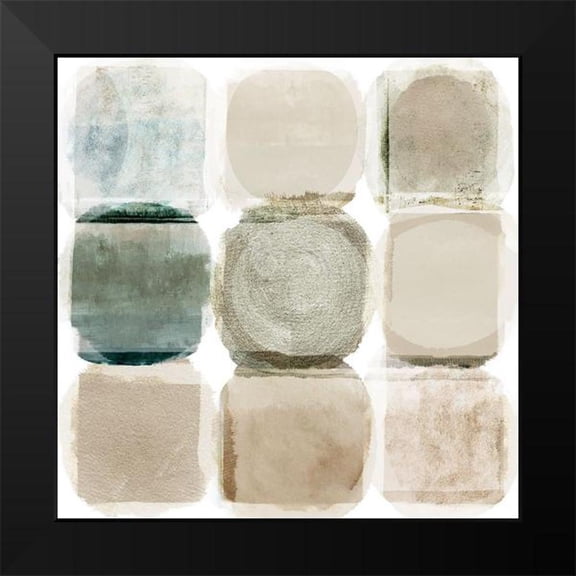 Kouta, Flora 12x12 Black Modern Framed Museum Art Print Titled - Beach Rocks III