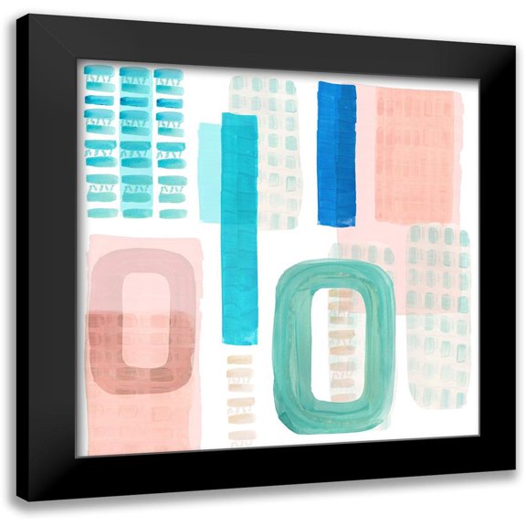 Kouta, Flora 12x12 Black Modern Framed Museum Art Print Titled - Floating IV