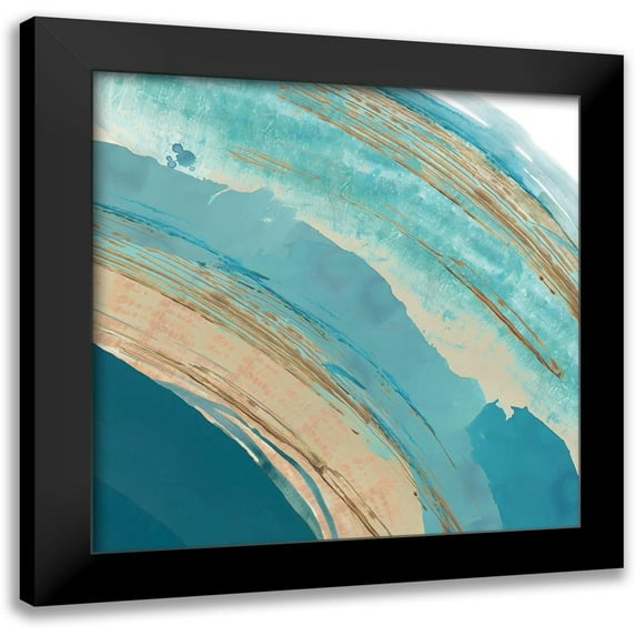 Kouta, Flora 12x12 Black Modern Framed Museum Art Print Titled - Making Waves III