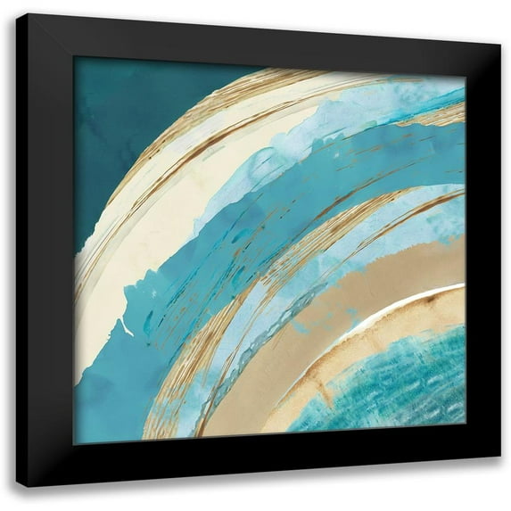 Kouta, Flora 12x12 Black Modern Framed Museum Art Print Titled - Making Waves I