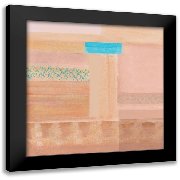 Kouta, Flora 12x12 Black Modern Framed Museum Art Print Titled - Sunset over the Cliffs