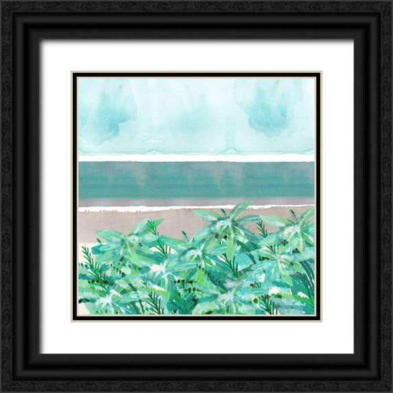 Kouta, Flora 12x12 Black Ornate Wood Framed with Double Matting Museum Art Print Titled - Wild Palms III
