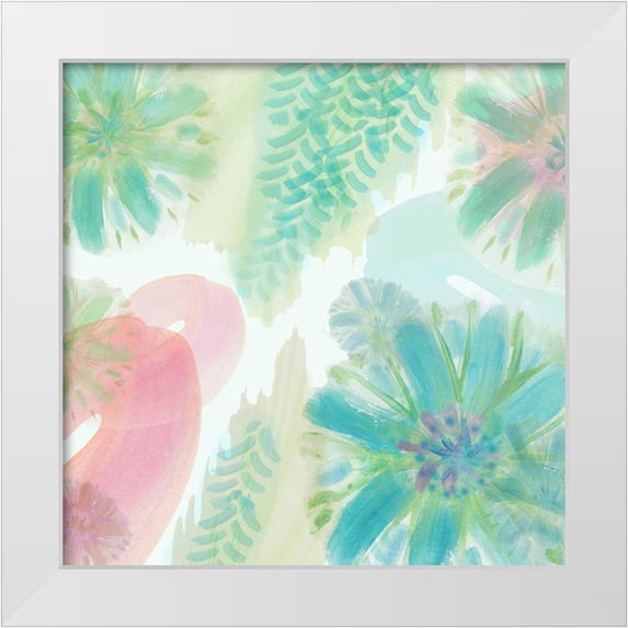 Kouta, Flora 12x12 White Modern Wood Framed Museum Art Print Titled - Tropical Dreaming