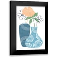 thumbnail image 1 of Kouta, Flora 13x18 Black Modern Framed Museum Art Print Titled - Blue Decorative Pots II, 1 of 5