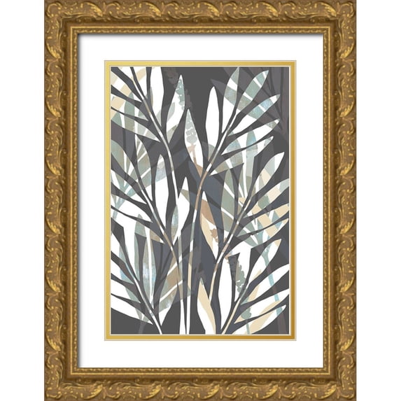 Kouta, Flora 13x18 Gold Ornate Wood Framed with Double Matting Museum Art Print Titled - Palmeiras II