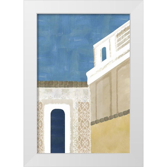 Kouta, Flora 13x18 White Modern Wood Framed Museum Art Print Titled - Azul Luz II