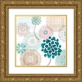 thumbnail image 1 of Kouta, Flora 15x15 Gold Ornate Wood Framed with Double Matting Museum Art Print Titled - Mint Discs I, 1 of 4