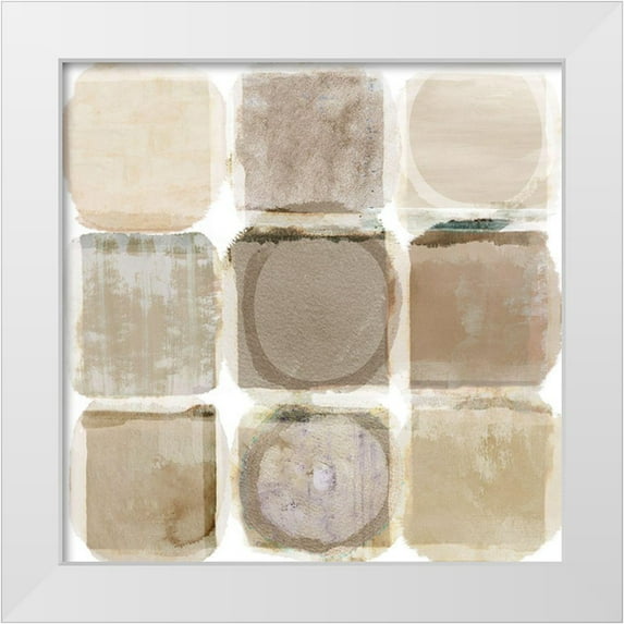 Kouta, Flora 15x15 White Modern Wood Framed Museum Art Print Titled - Beach Rocks I